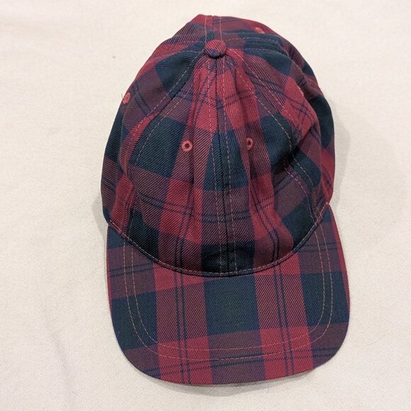Kangol Red Tartan Plaid Baseball Cap with Gold Hardware Fall Winter Preppy - Picture 6 of 7